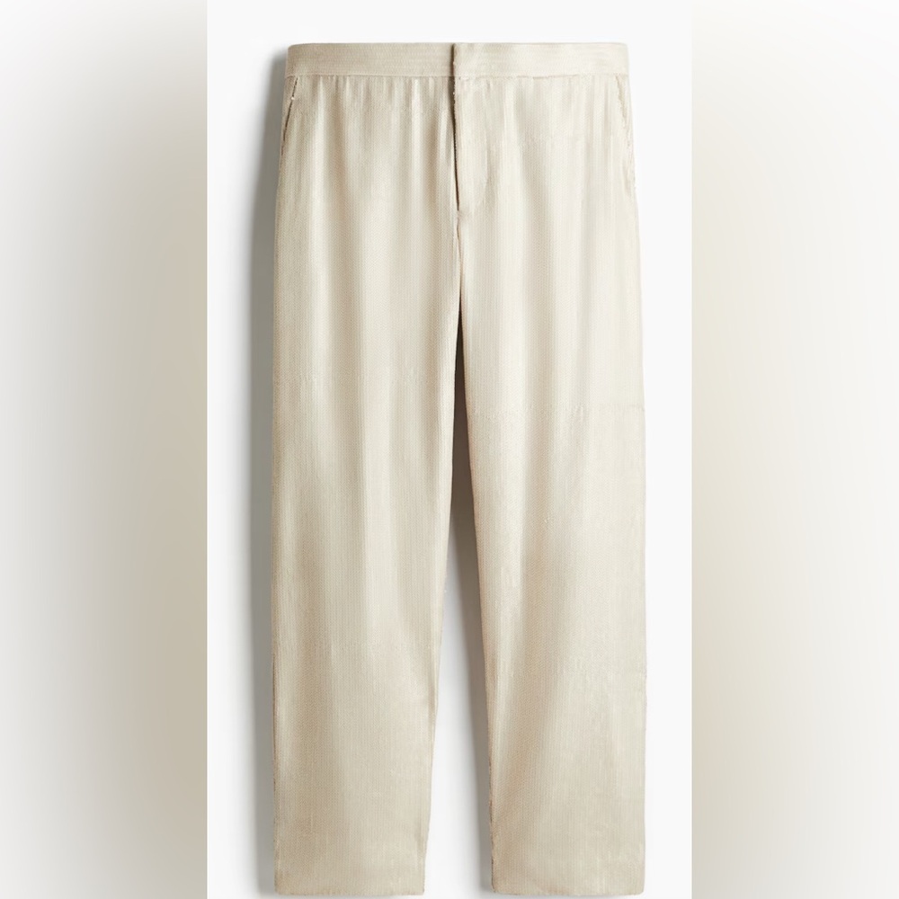 Shimmering Sequin Beige Men’s dress pants